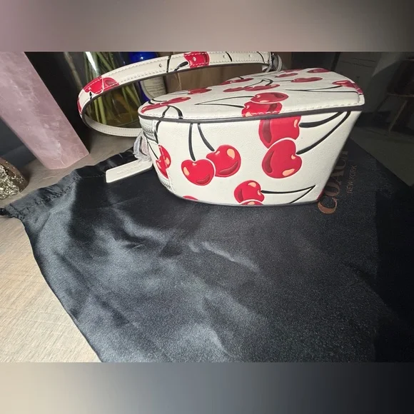 Coach Heart-Shaped Crossbody Bag with Cherry Print - duster bag - shopping bag - Picture 12 of 14
